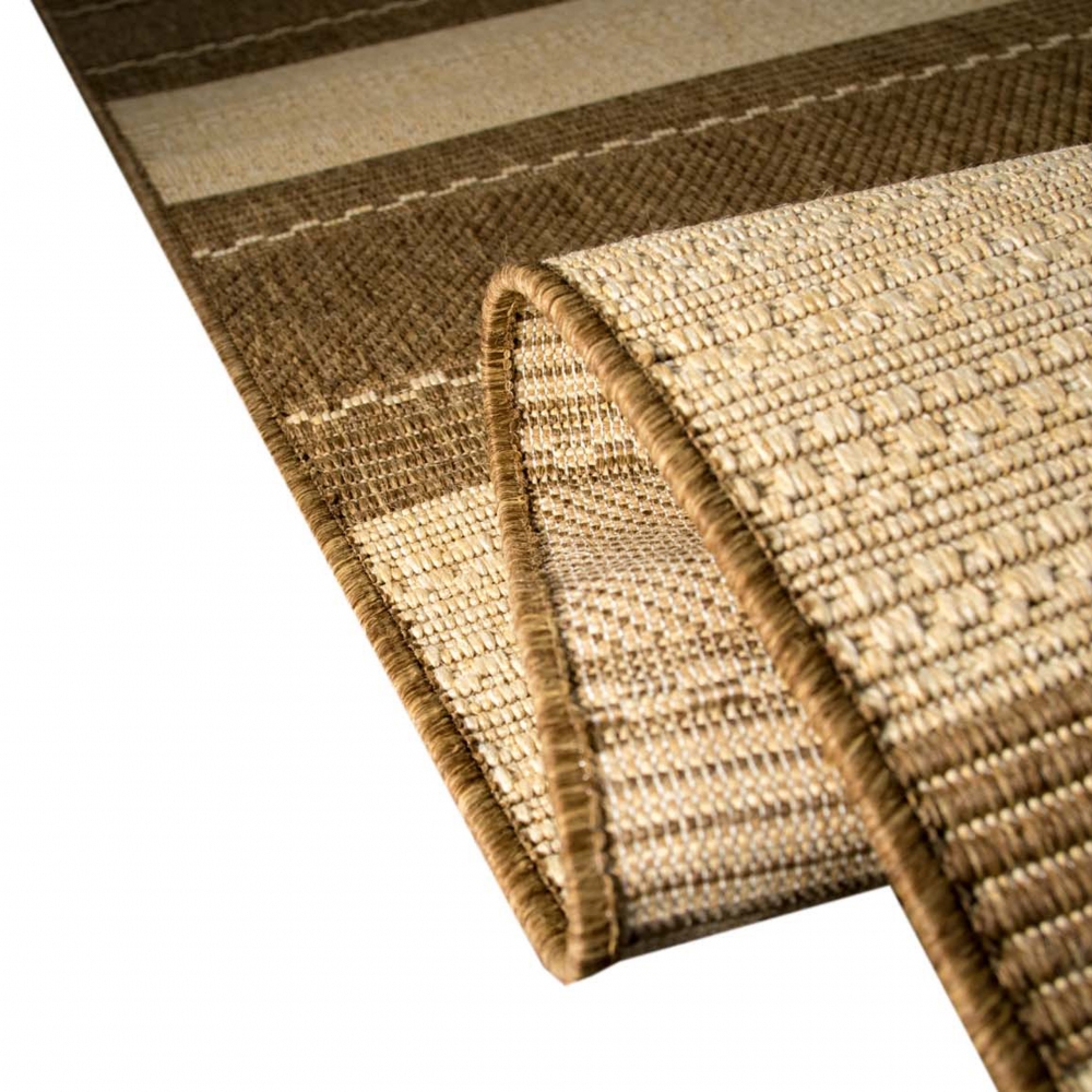 Teppich Sisal Optik Braun Beige