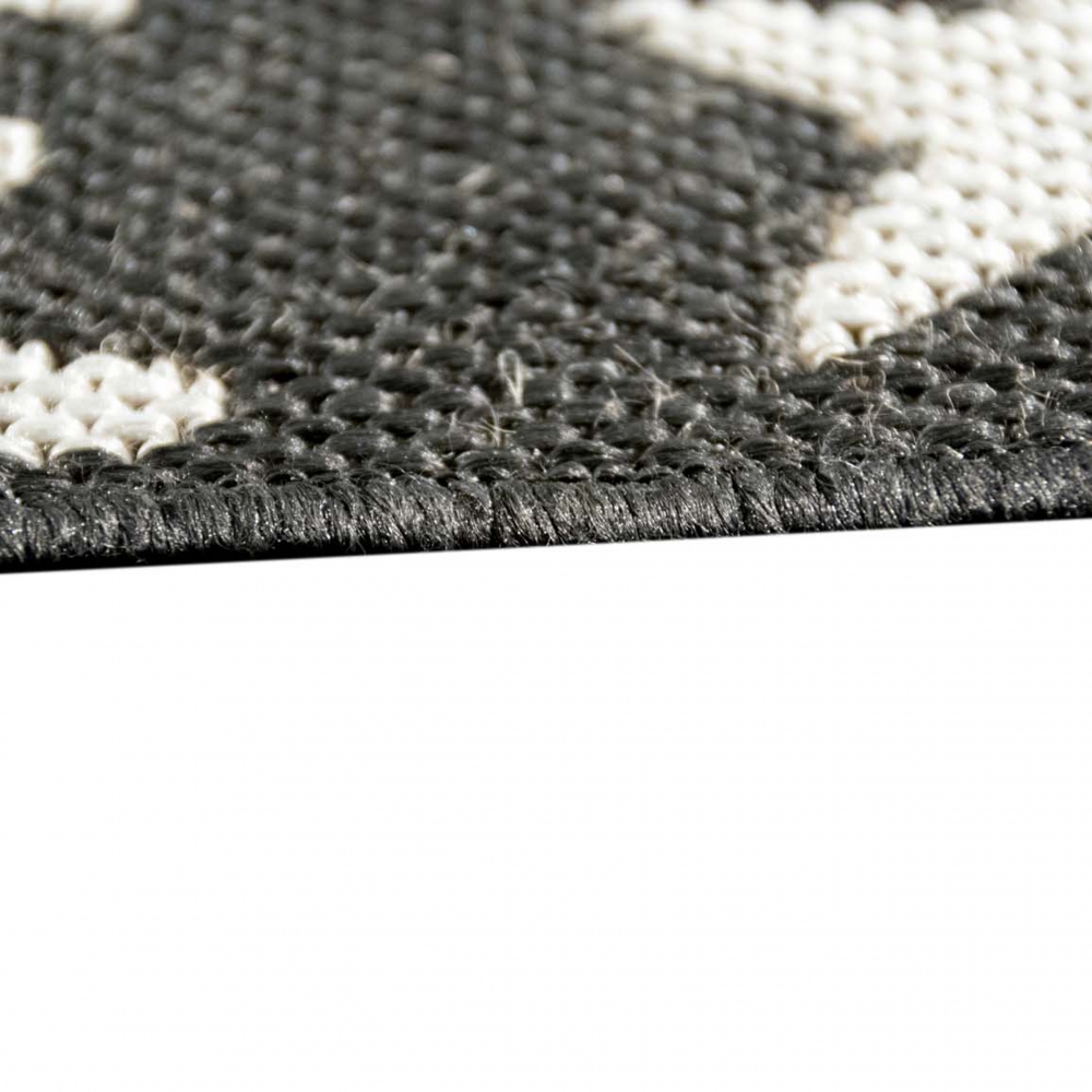 Teppich Sisal Optik Coffee Schwarz Weiss