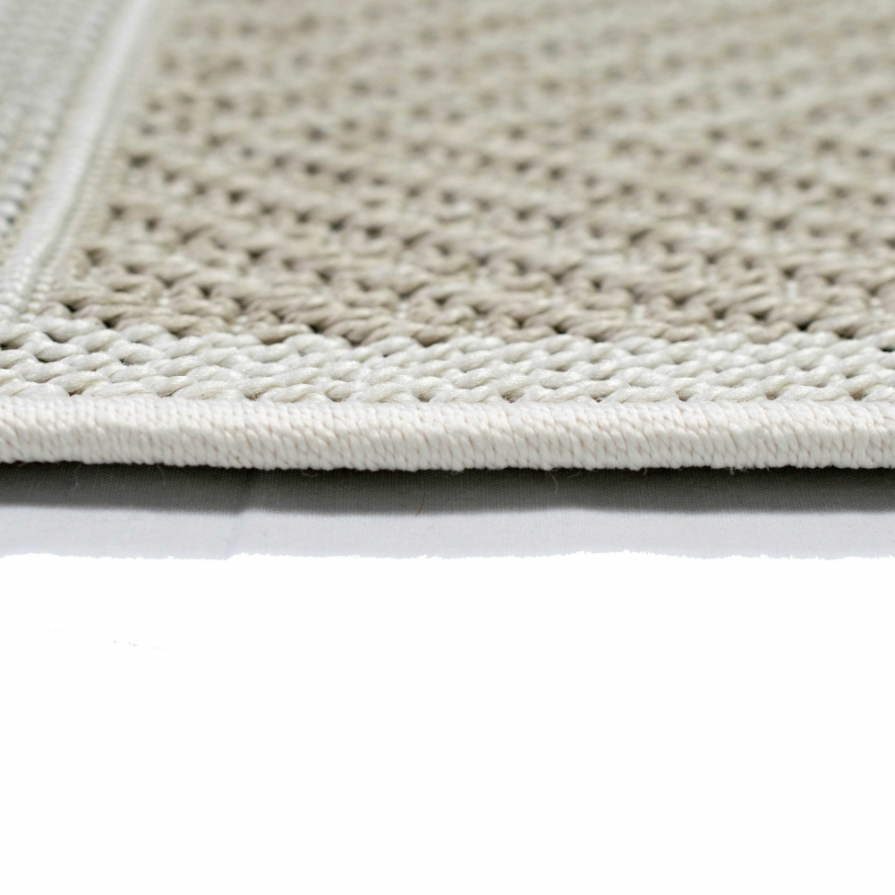 In- & Outdoor Teppich Sisal Optik Rautenmuster – beigefarben