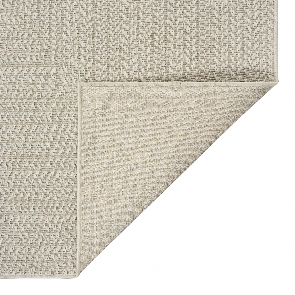 Langlebiger Outdoor-Teppich im Jute-Look Terrassen- und Gartenteppich Creme