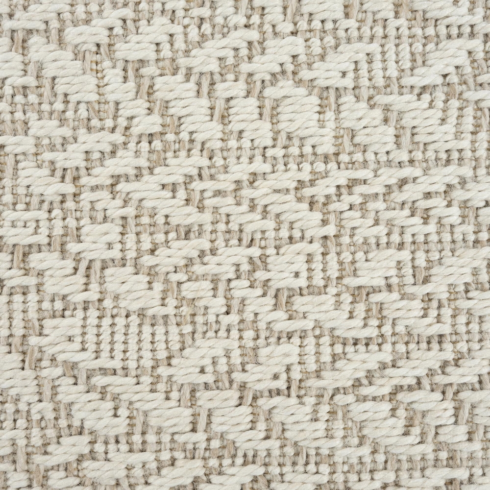 Outdoor-Teppich Terassenteppich mit Kreismuster langlebig und leicht -- beige-braun