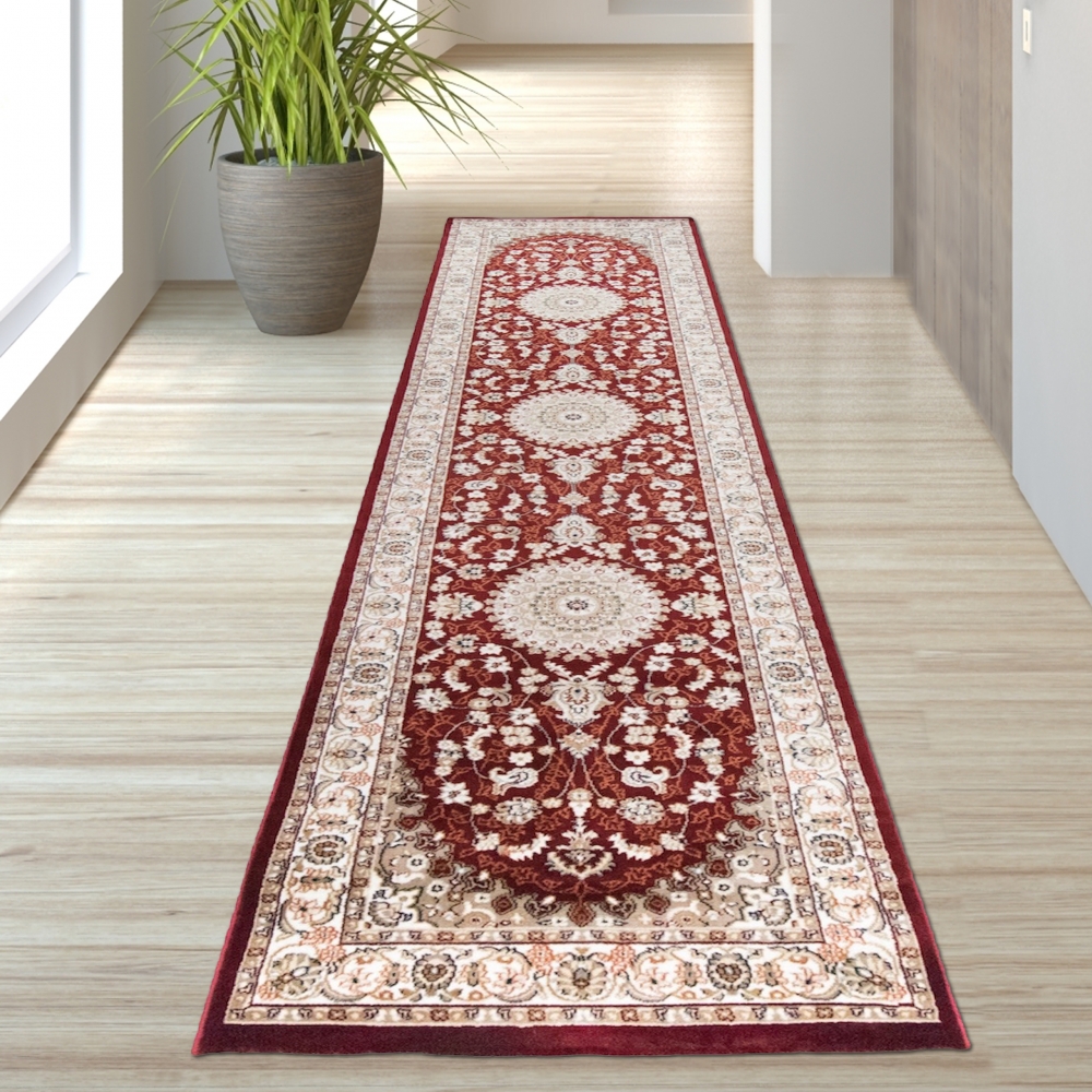 Orientalischer Teppich in Creme & Rot