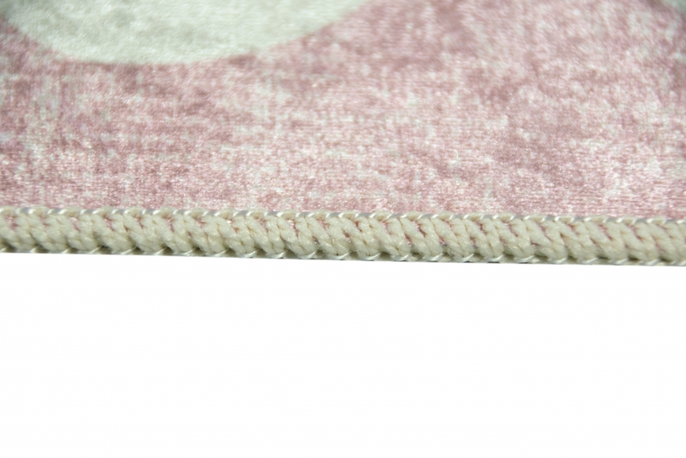 Teppich waschbar in Rosa Creme