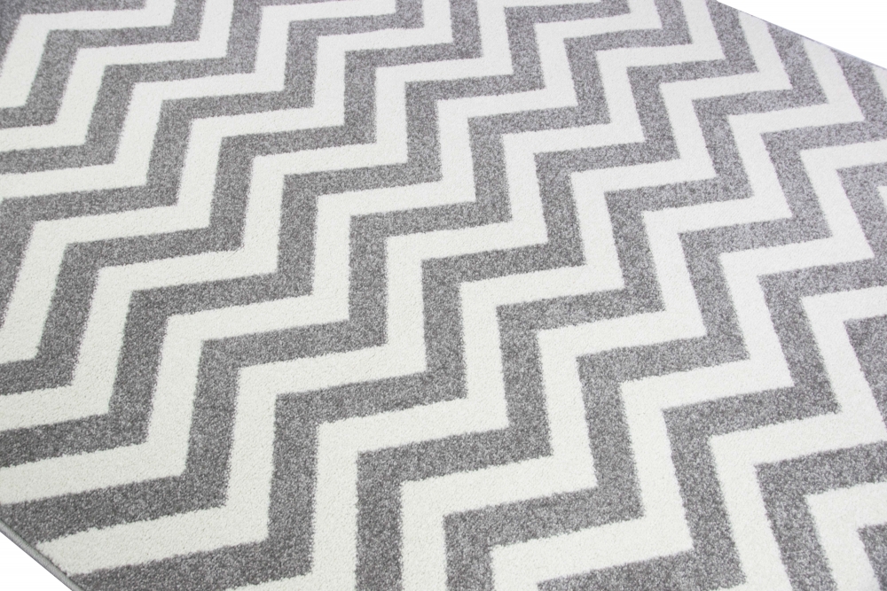 Teppich Skandinavisches Design in Lila Creme Grau