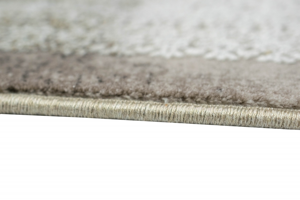 Teppich mit Ornamenten aus Naturfasern in beige