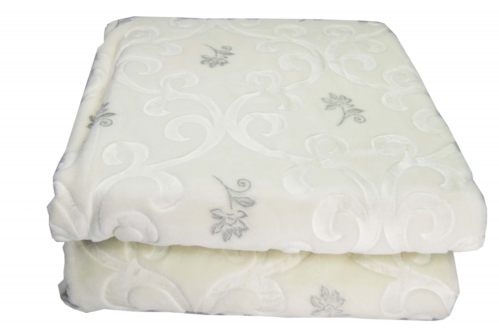 Tagesdecke Bett in Pastell Creme