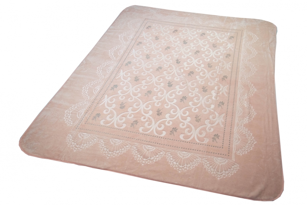 Tagesdecke Bett in Pastell Rosa